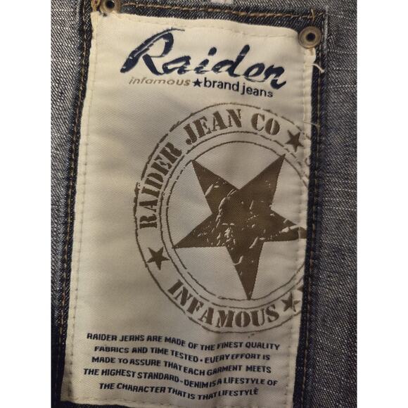 Raider Denim Jacket Mens XXLT Tall Chore Coat Farmhouse Utility Blue Distressed - Picture 2 of 12